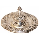 Antique Silver Plate Ink Stand