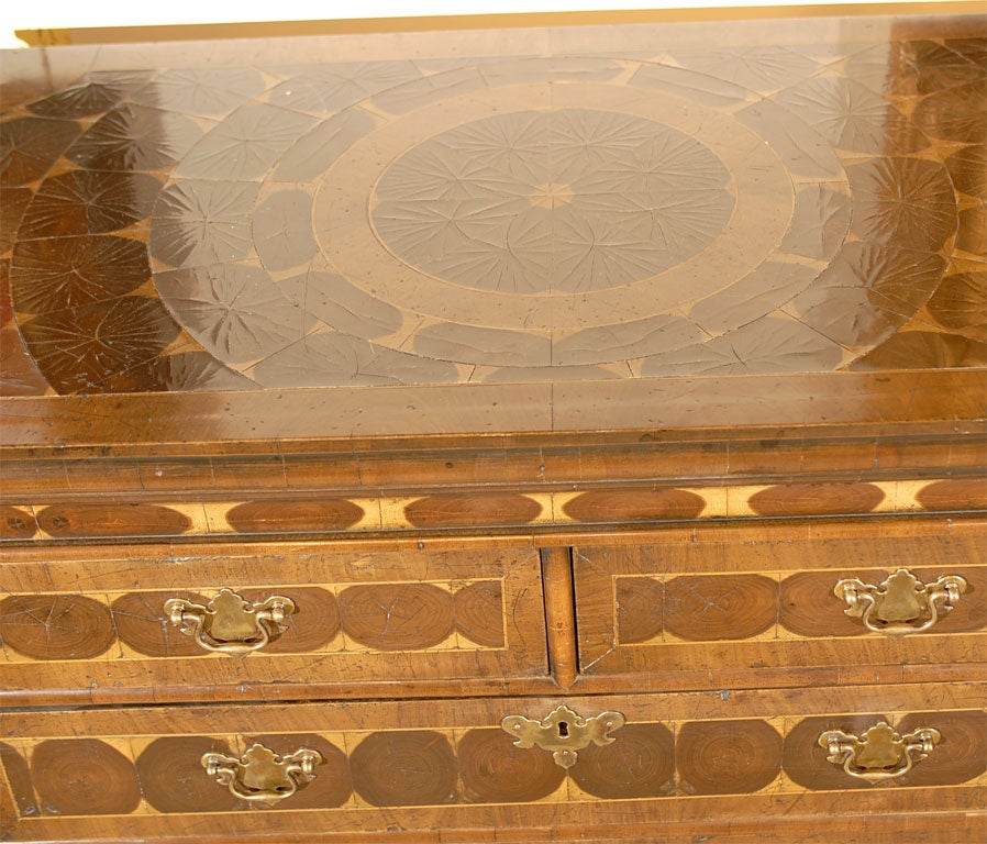 'Oyster' veneer Chest on Stand. 2