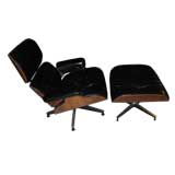 Vintage 1950's Eames Rosewood Lounge Chair and Ottoman
