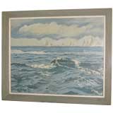 Oil Painting of Sailboat Race by Harold McNulty