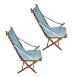 Pair of Faux Bamboo Folding Chairs