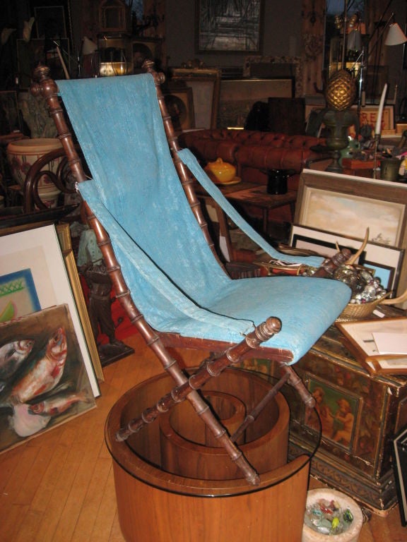 Pair of Faux Bamboo Folding Chairs