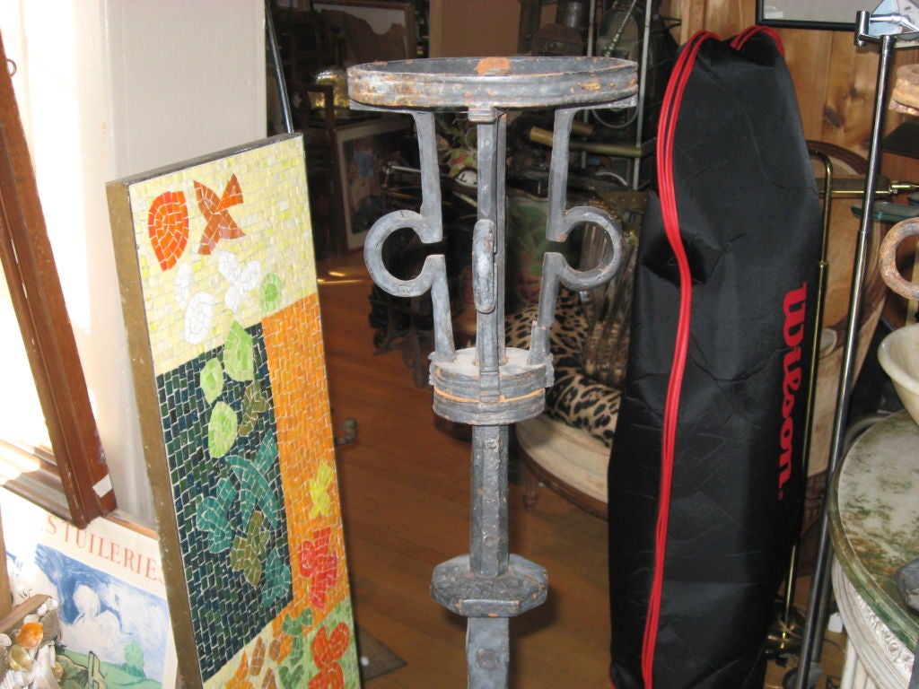 Pair of massive hand-forged iron Andirons-Hampton location..