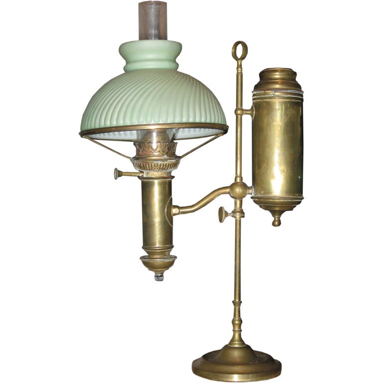 19th Century Student Oil Lamp