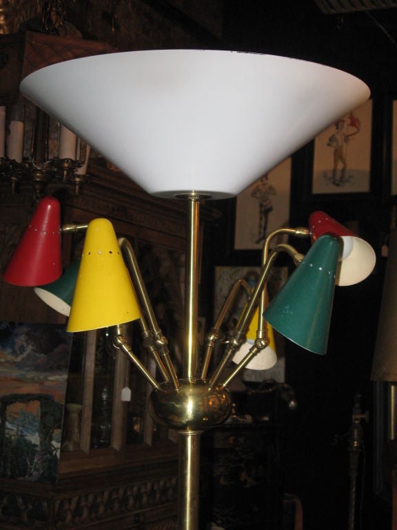 Mid-20th Century Mid-Century Italian Lamp in the Style of Arteluce For Sale