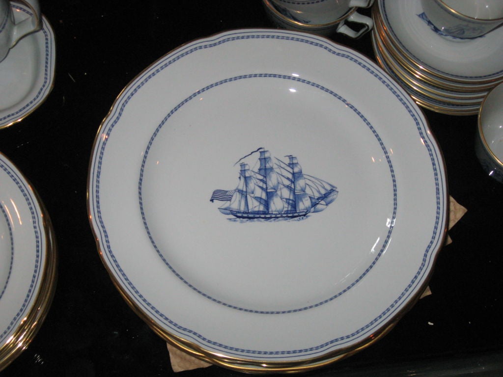 English Trade Winds Blue by Spode Dinner Service