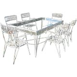 Midcentury  Iron Ribbon Dining Set by Salterini