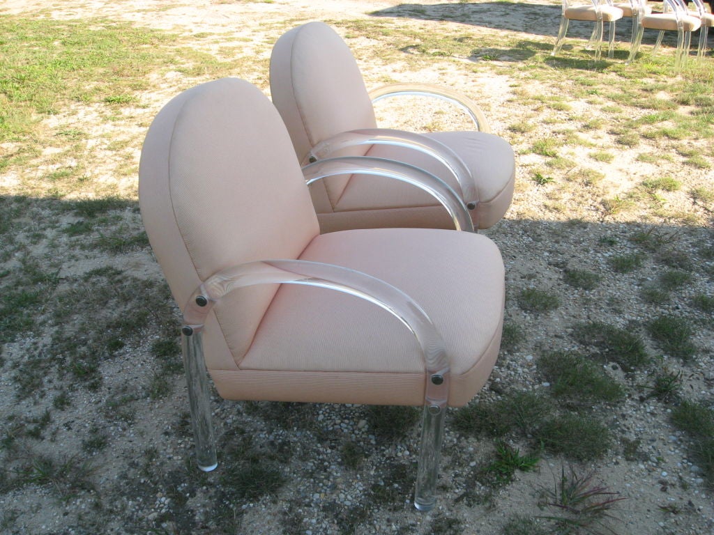 American Pace Collection Pair of Lucite Lounge Chairs