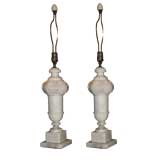 Pair of Alabaster Lamps