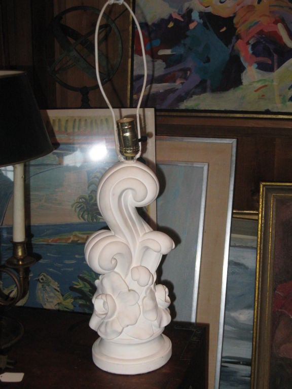 North American Mid-Century Plaster Lamp For Sale