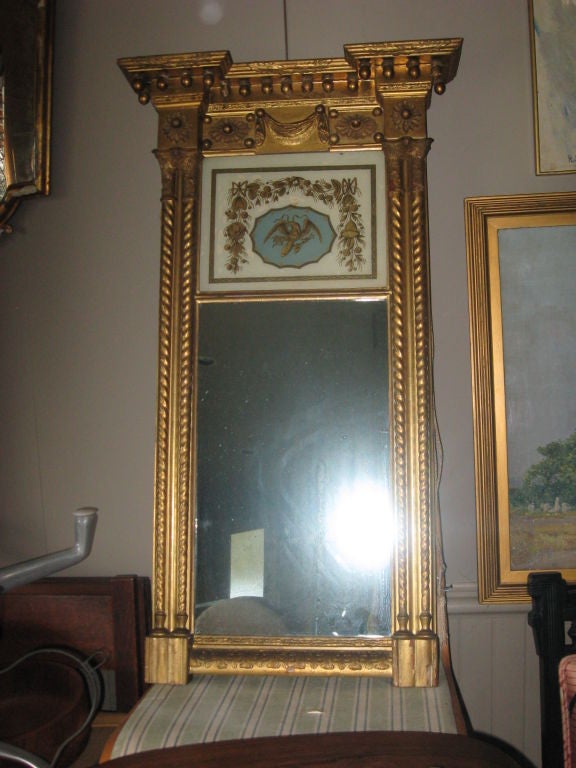 Regency Giltwood Pier Mirror In Excellent Condition In Water Mill, NY