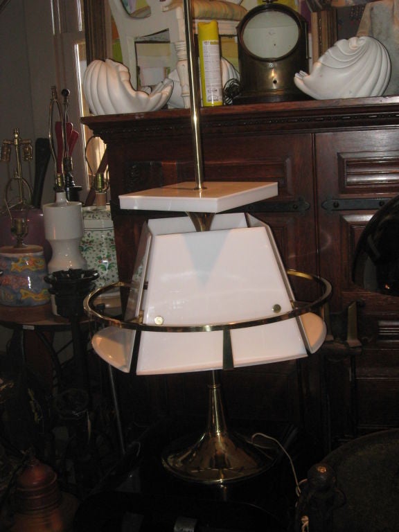 American Charles Hollis Jones Revolving Lamp/Magazine Rack For Sale