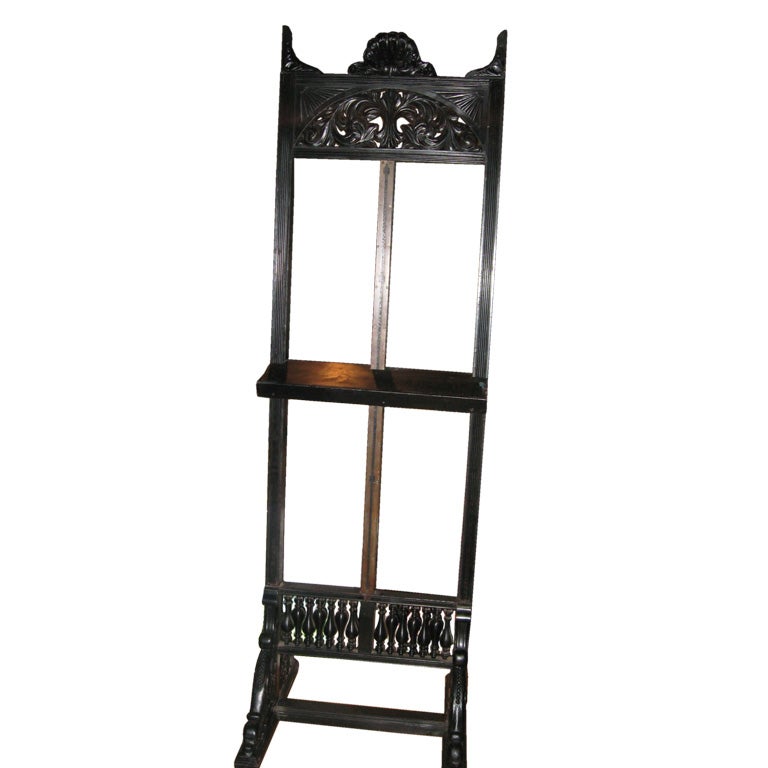American 19th Century Eastlake  Ebonized  Wood  Easel