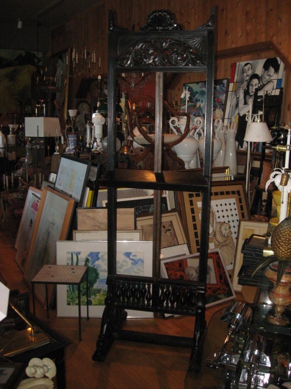 20th Century American 19th Century Eastlake  Ebonized  Wood  Easel