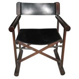 Sergio Rodrigues Leather Folding Chair