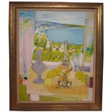 1967  Oil Painting of Cote  d'Azur Nice  by Morikawa