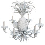 Tin and Plaster Six Light Pineapple Chandelier