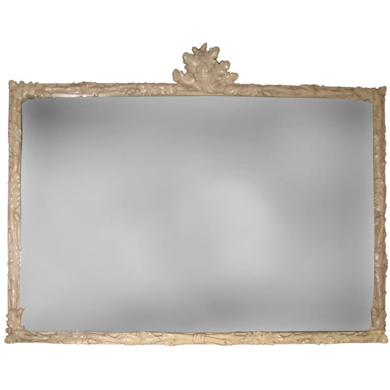 Acorn Design Wood and Plaster Mirror