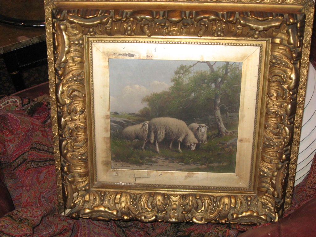 19th Century Oil Painting by American Artist Charles Grant Davidson In Excellent Condition For Sale In Water Mill, NY