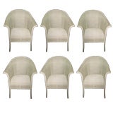 Set od Six Vintage  Lloyd Loom Chairs