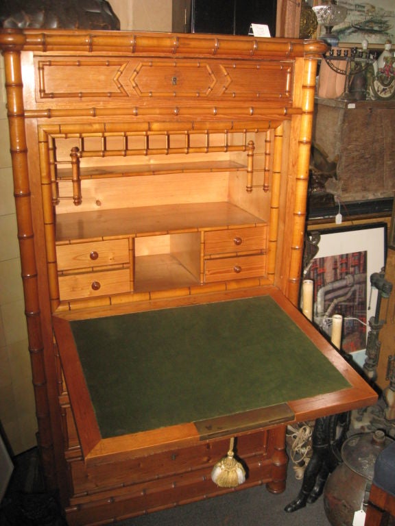 Faux Bamboo 19thc American Chest Abatant att.to Horner