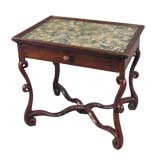 Louis XIV Period Walnut Table with Tapestry Top, France c. 1690