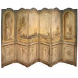 Louis XVI Style Six-Panel Screen with Seascape, c. 1890