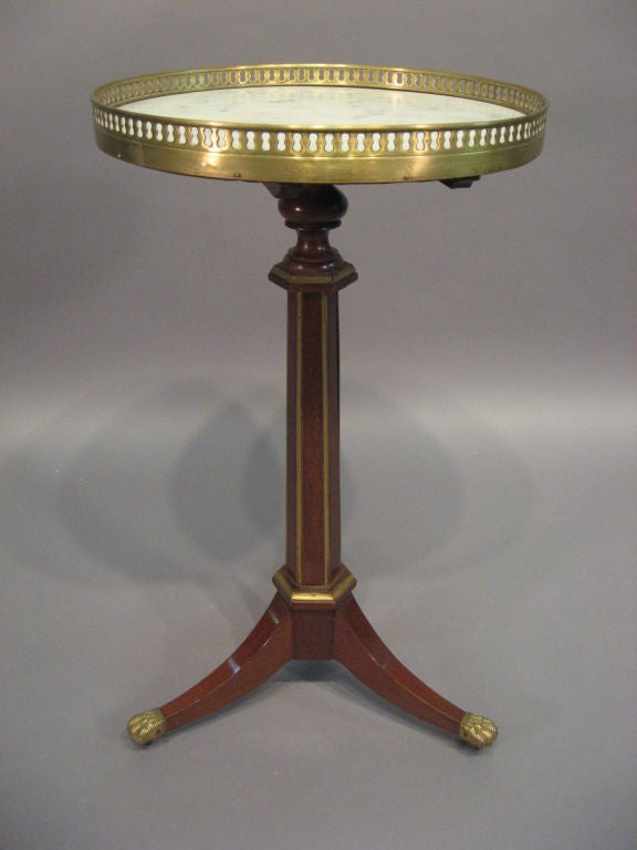 Louis XVI Brass-Inlaid Kingwood Gueridon, France c. 1880