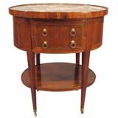 Louis XVI Oval Table en Chiffoniere with Marble Top, c. 1790 12