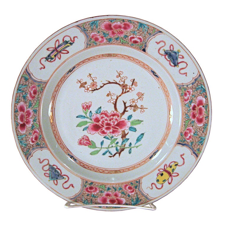 Famile Rose Porcelain Charger, China c. 1760