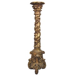 Italian Gilt-wood Pedestal in Rococo taste, Italy c. 1750