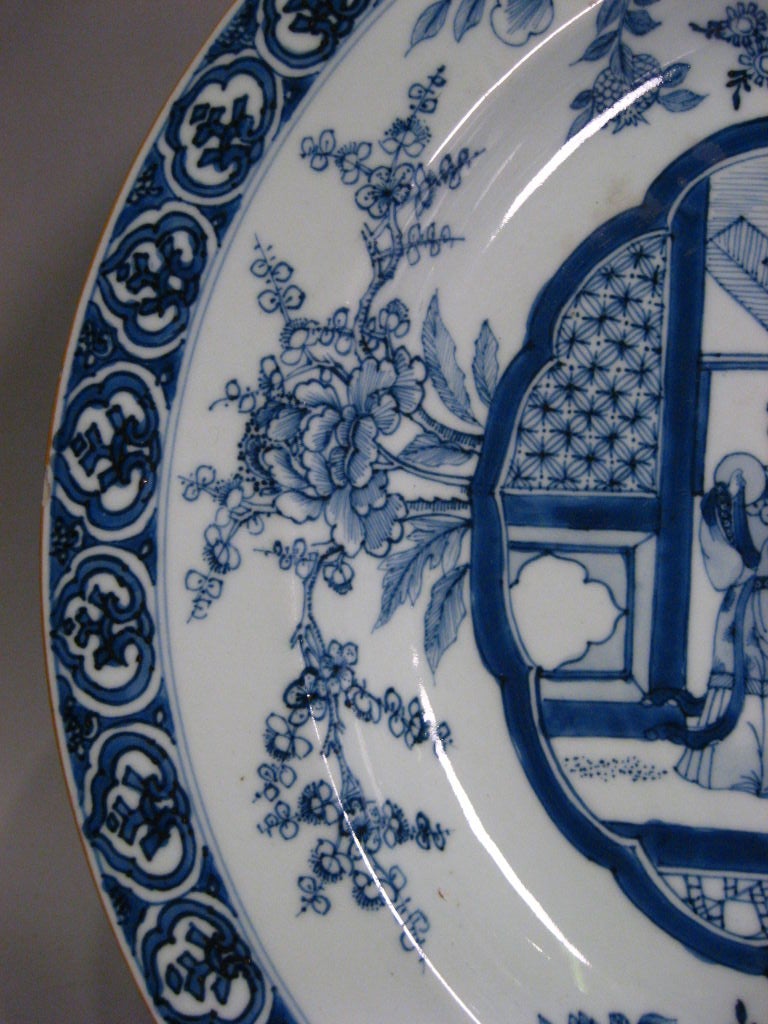 Fine Pair of Kangxi Blue & White Chargers, China c. 1700 4