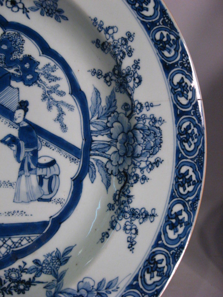 Fine Pair of Kangxi Blue & White Chargers, China c. 1700 5