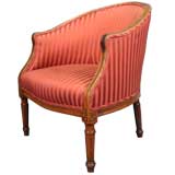 Antique Restauration period Bergere in Walnut, France, c. 1820