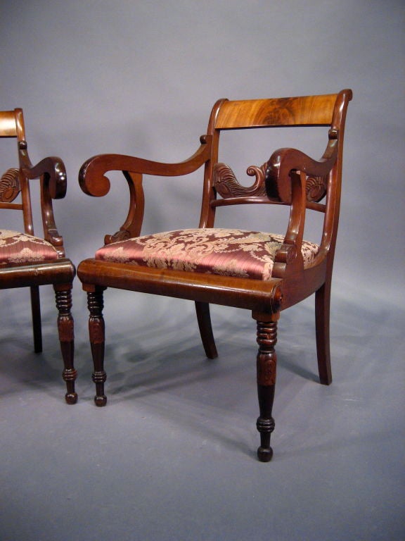 Austrian Armchairs in Mahogany, circa 1830 In Good Condition For Sale In Atlanta, GA