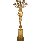 Empire period Figural Candelabra in Gilt-Bronze, France, c. 1815