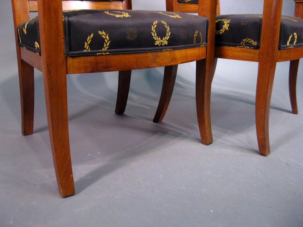 Pair of Empire design Fauteuils in Mahogany, France, circa 1880 For Sale 2