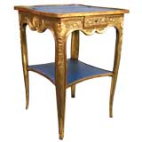 Louis XV-design Serpentine Gilt-wood Game Table, France c. 1850