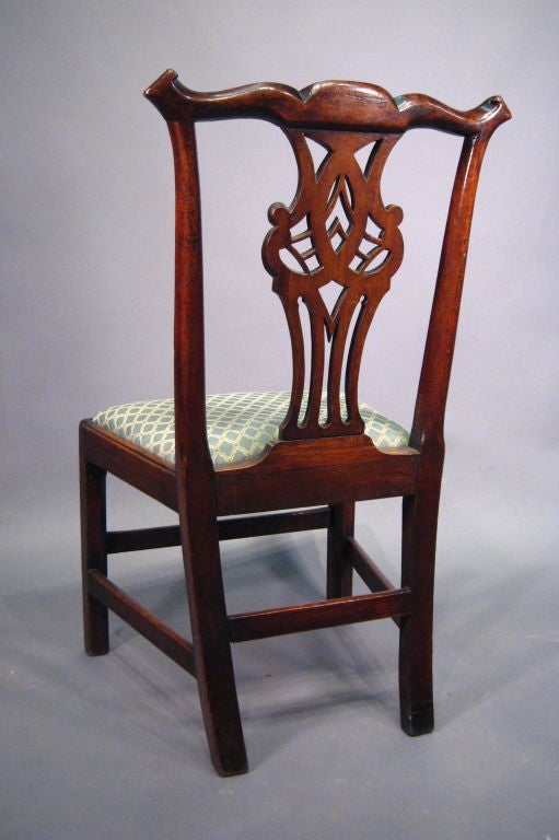 Carved George III period Side Chair in Mahogany, c. 1770