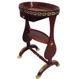 Ormolu-Mounted vide-poche Table in Mahogany, France, c. 1820