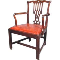 Antique George III Period Armchair in Mahogany, England, circa 1760