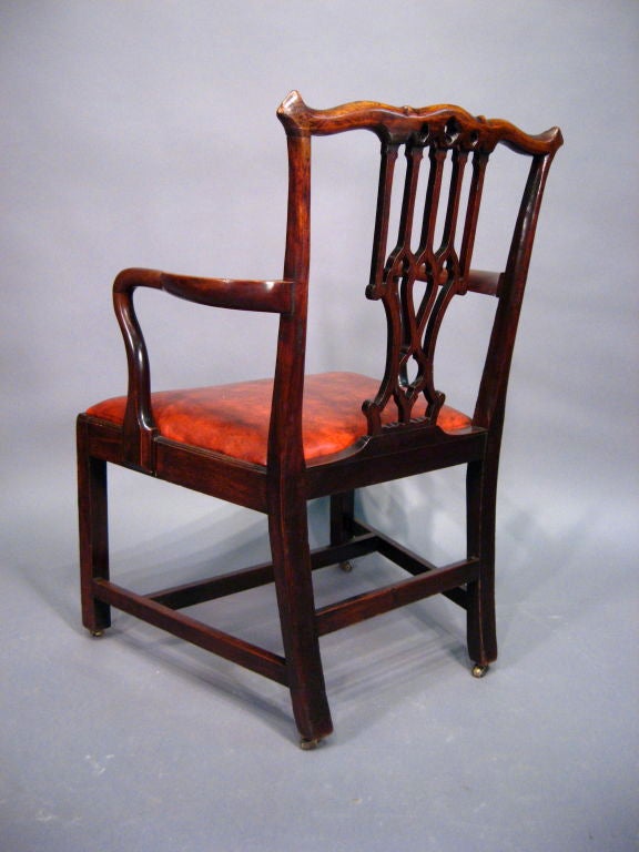 George III Period Armchair in Mahogany, England, circa 1760 In Good Condition In Atlanta, GA