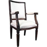 Provencial Neoclassical Armchair in Walnut, Italy c. 1780