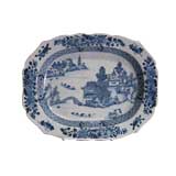 Antique Chinese Export Silverform Blue & White Platter, c. 1760