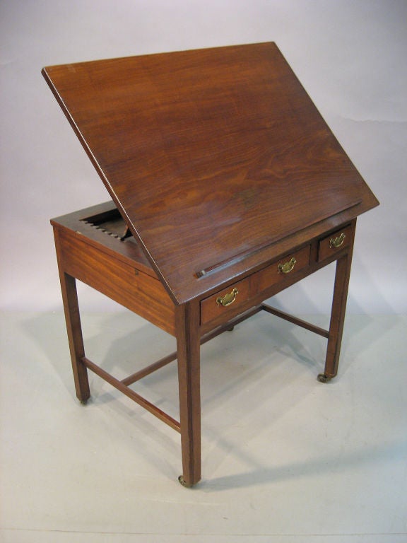 English George III Mahogany Architect's Desk, England, circa 1760