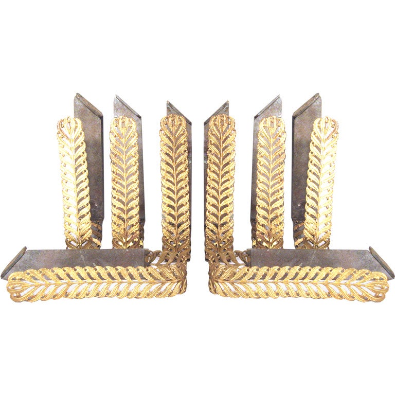 Rare Set of 8 Empire Curtain Tie-backs in Gilt-Bronze, c. 1820