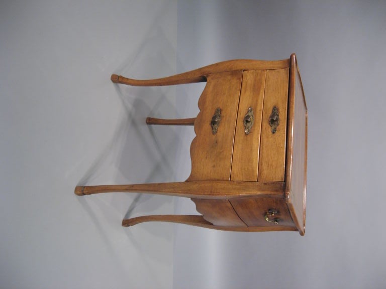 Louis XV Style Walnut Desk/Chiffoniere, France, c. 1850