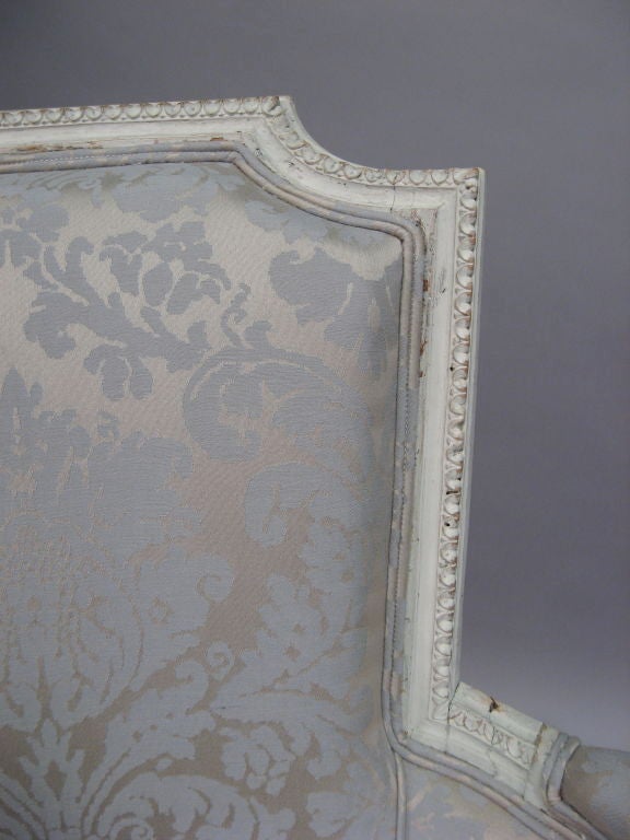 18th Century and Earlier Louis XVI Period Grey-Painted Bergere, France c. 1780