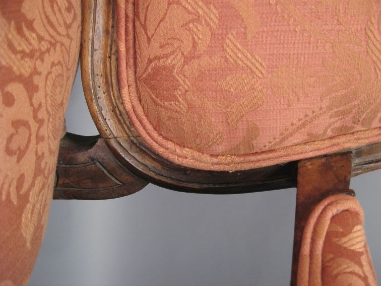 Louis XV Style Fauteuil in Walnut, France, c. 1850 1