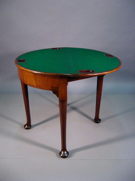 18th Century George II Flip Top Games Table in Mahogany